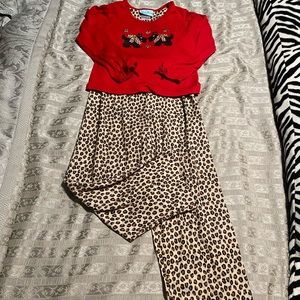 Puppies and cheetah print PJs
